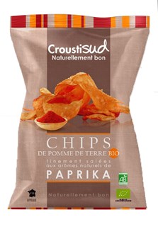Croustisud Chips au paprika bio 100g - 1807